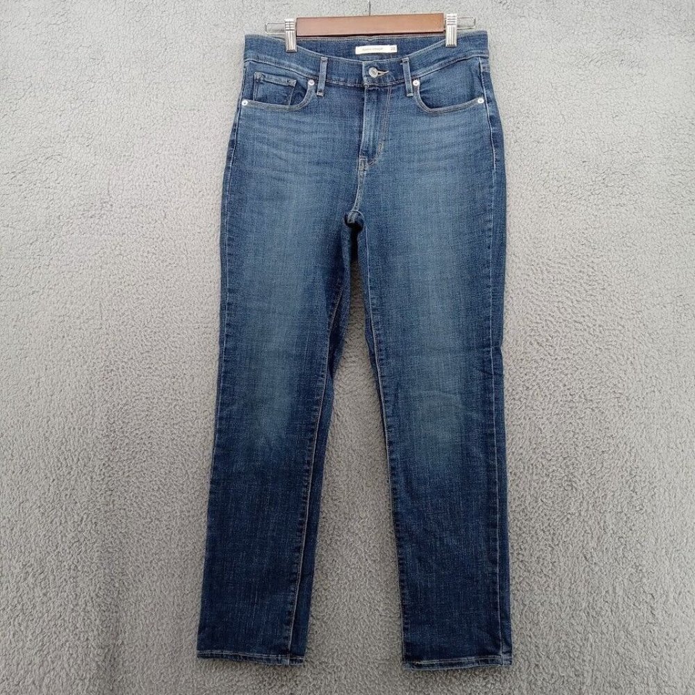 Levis Jeans Womens 28 Blue Classic Straight High Rise Denim Pants Normcore